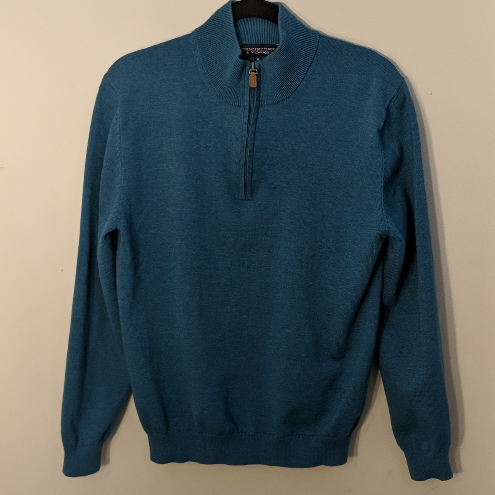 Roundtree & Yorke Quarter Zip Pullover Sweater